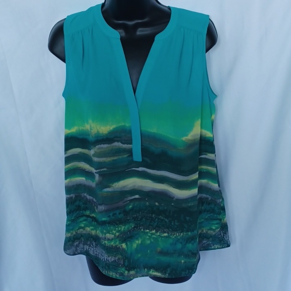 NYDJ sleeveless pintuck blouse women’s xs new
